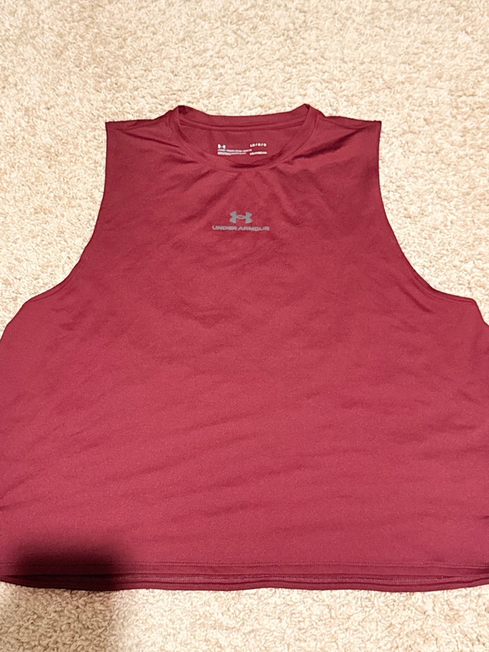 Under Armour Women's Maroon Athletic Muscle Tank Top